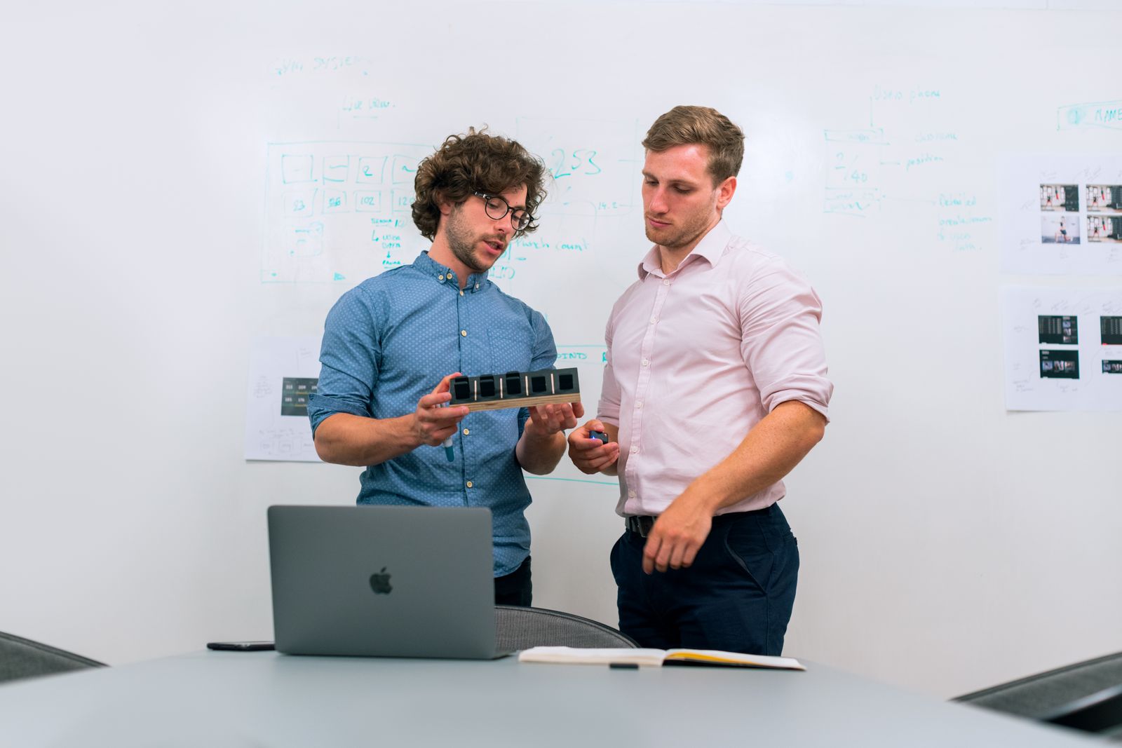 Cross-functional team meeting around a table